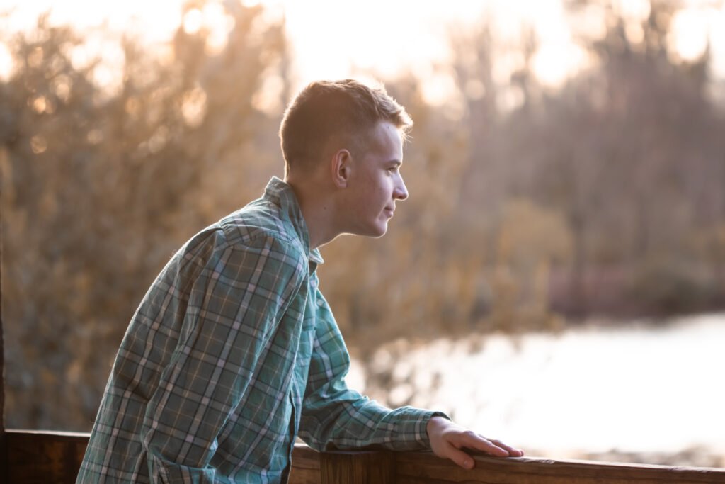 Senior Portrait of a Male student in Evans, GA